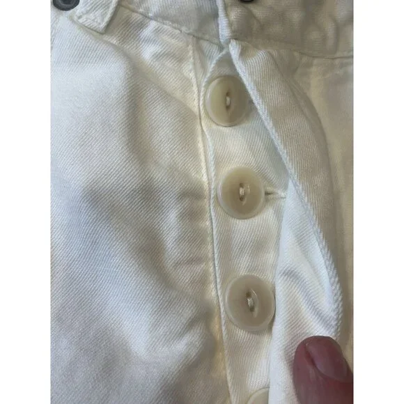 NWT NILI LOTAN Bias Linen/Cotton Pants in White Size 10 3NL135 MSRP $375